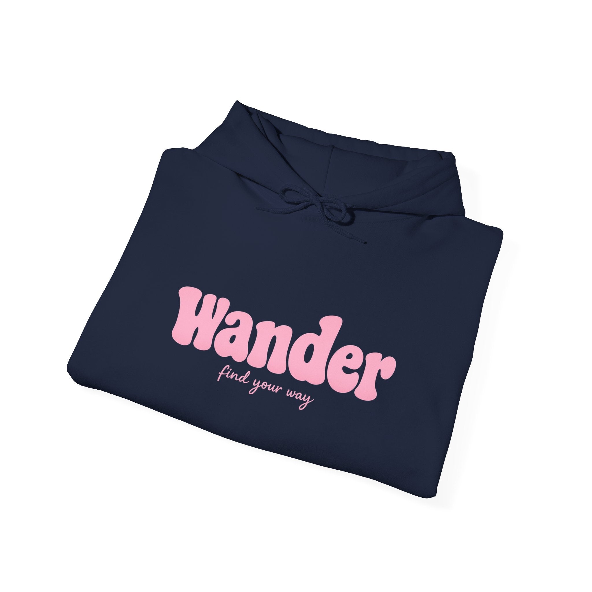 Wander Pink Hoodie — Cozy Travel-Inspired Graphic Sweatshirt