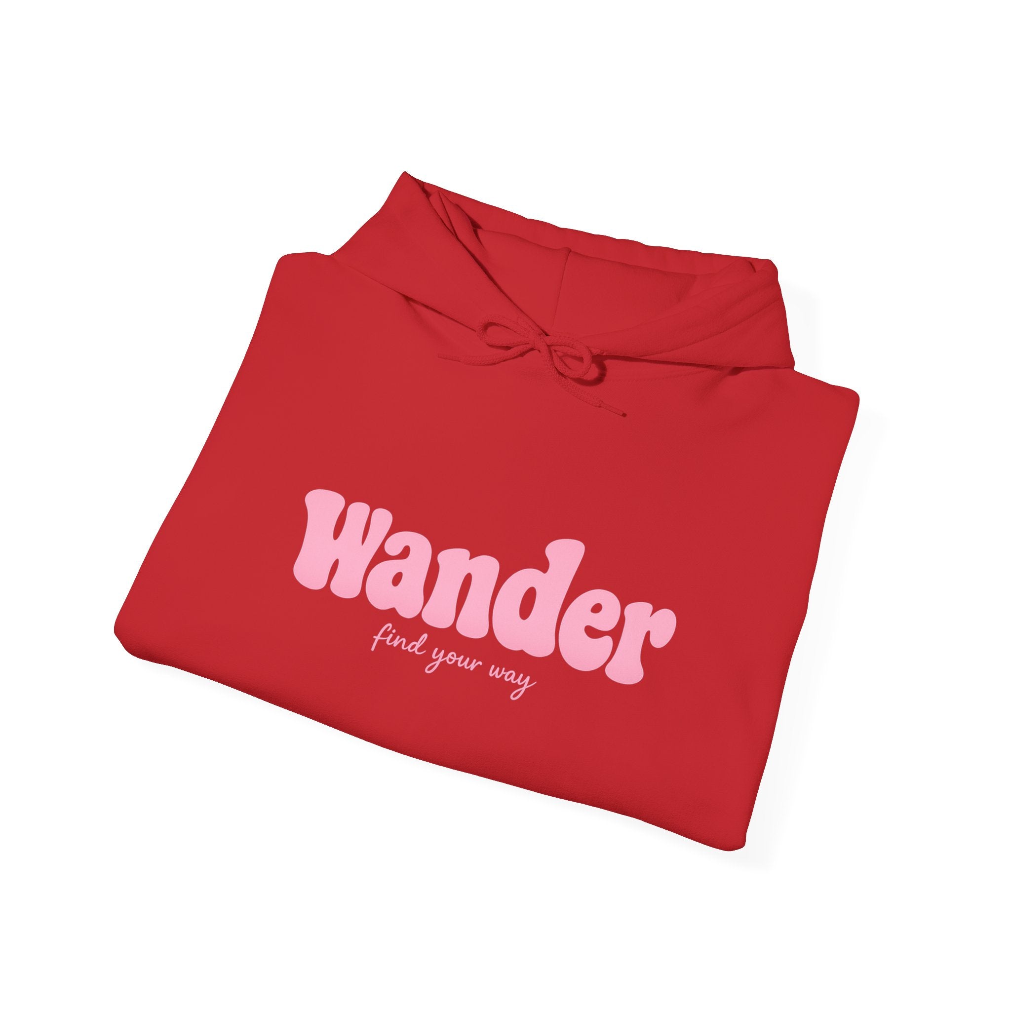 Wander Pink Hoodie — Cozy Travel-Inspired Graphic Sweatshirt