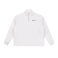 Half-Zip Rolled Edge Fleece Sweatshirt