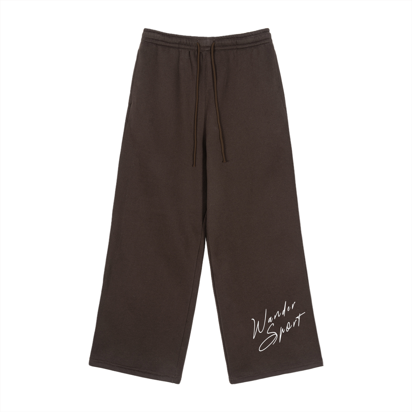 Fleece Drawstring Straight-Leg Sweatpants