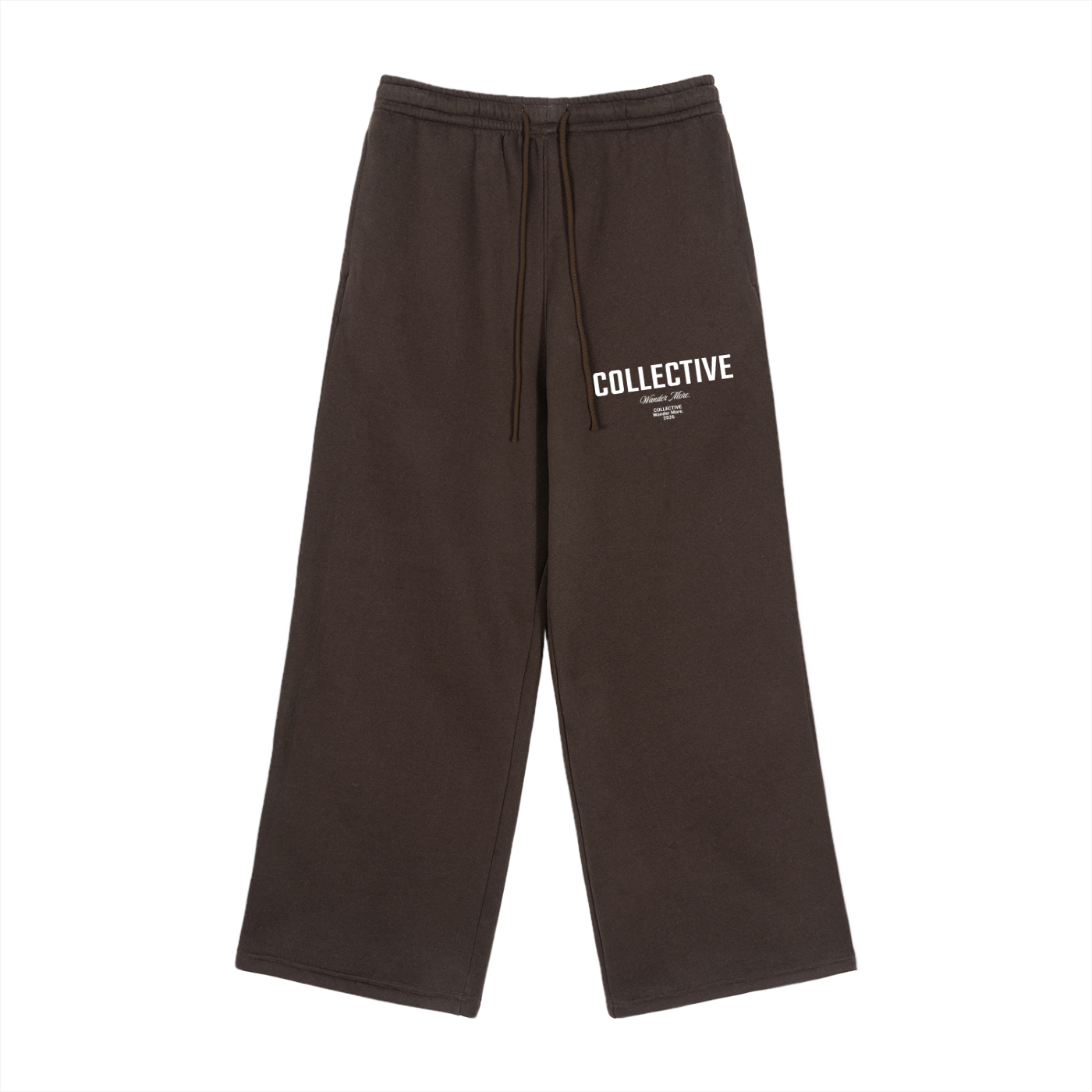 Fleece Drawstring Straight-Leg Sweatpants